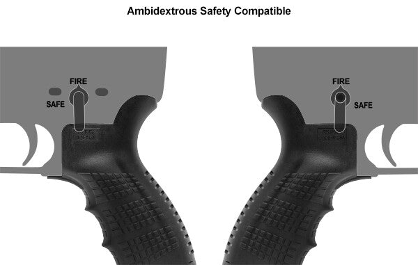 UTG PRO AR 15 Ambidextrous Pistol Grip, Black