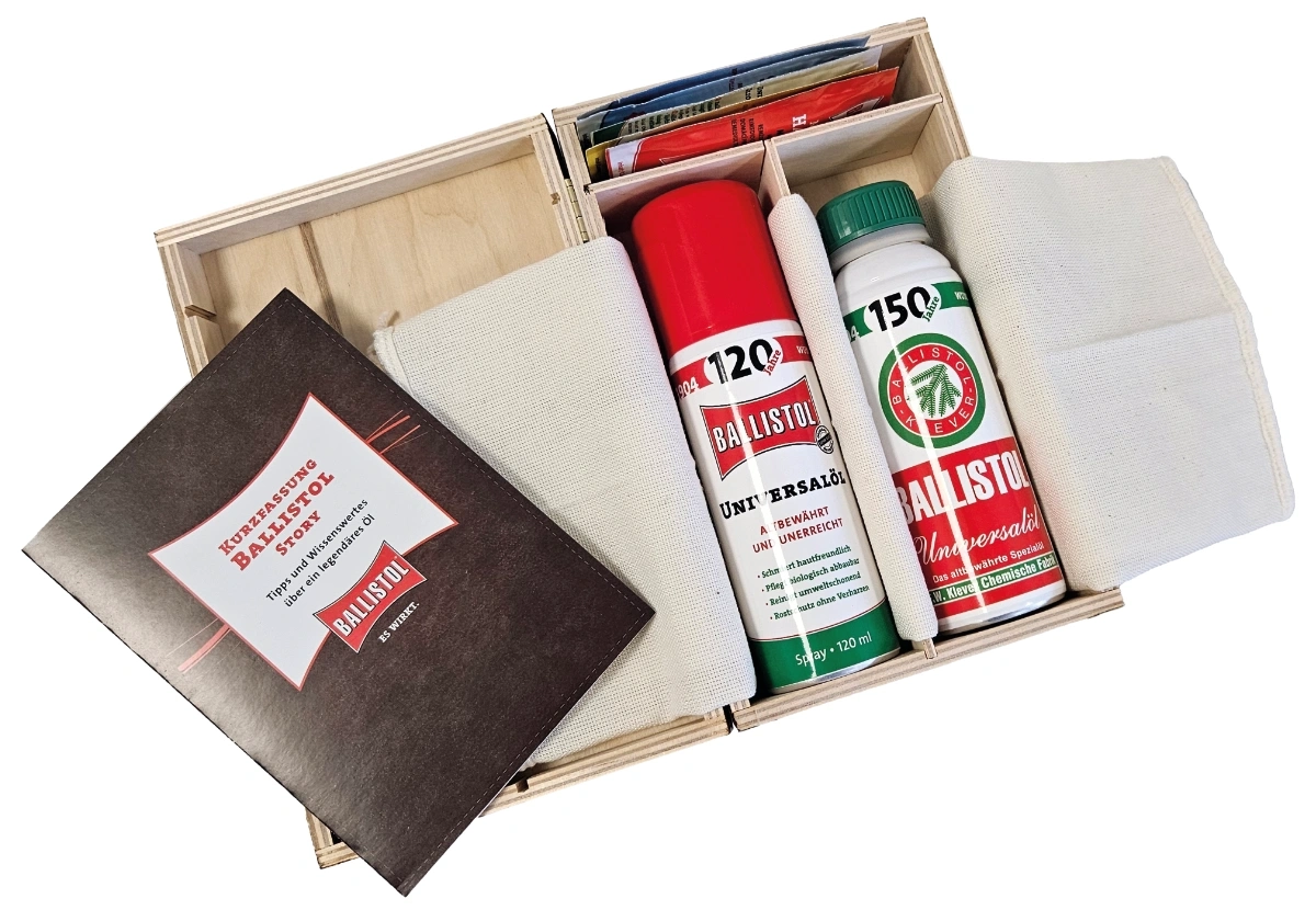 Ballistol Anniversary Wooden Box Combo Oils