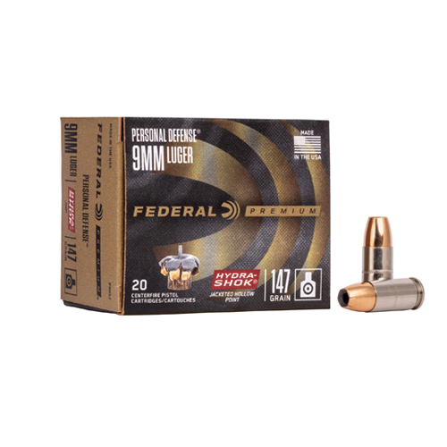 Federal Hydra Shok 9MM Luger(147) Per 20