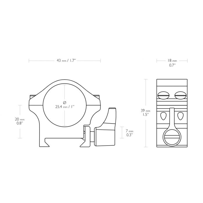 Hawke Pro Steel Mount 2pc 1 Low