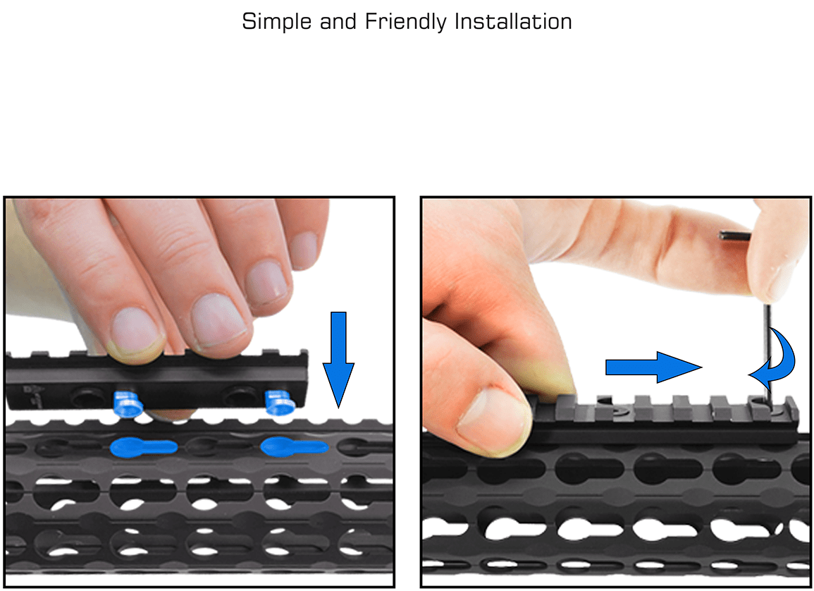 Utg Pro 8-Slot Keymod Picatinny Rail Sec