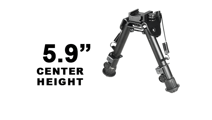 UTG® Tactical OP Bipod, Quick Detach, 5.9"-7.3" Center Height