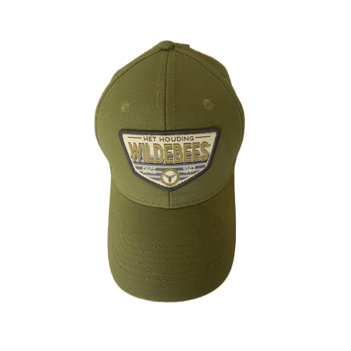 Wildebees Strip Woven Label Olive Cap