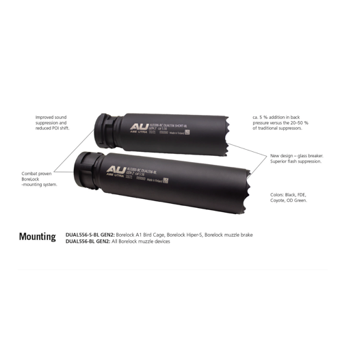ASE Utra Dual 5,56 Short BL Gen 2 Suppressor