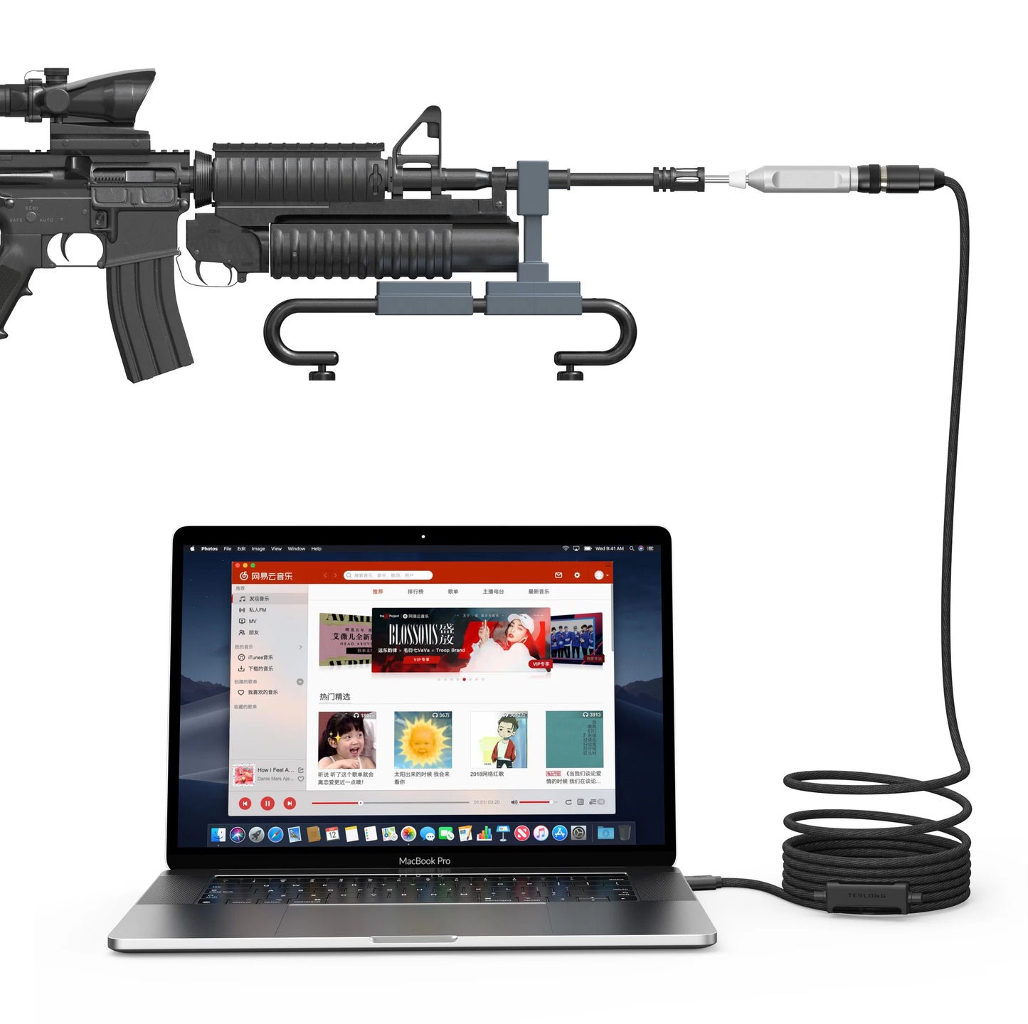 Teslong Ntg200h Focus & Fold Rifle B/Scope Usb