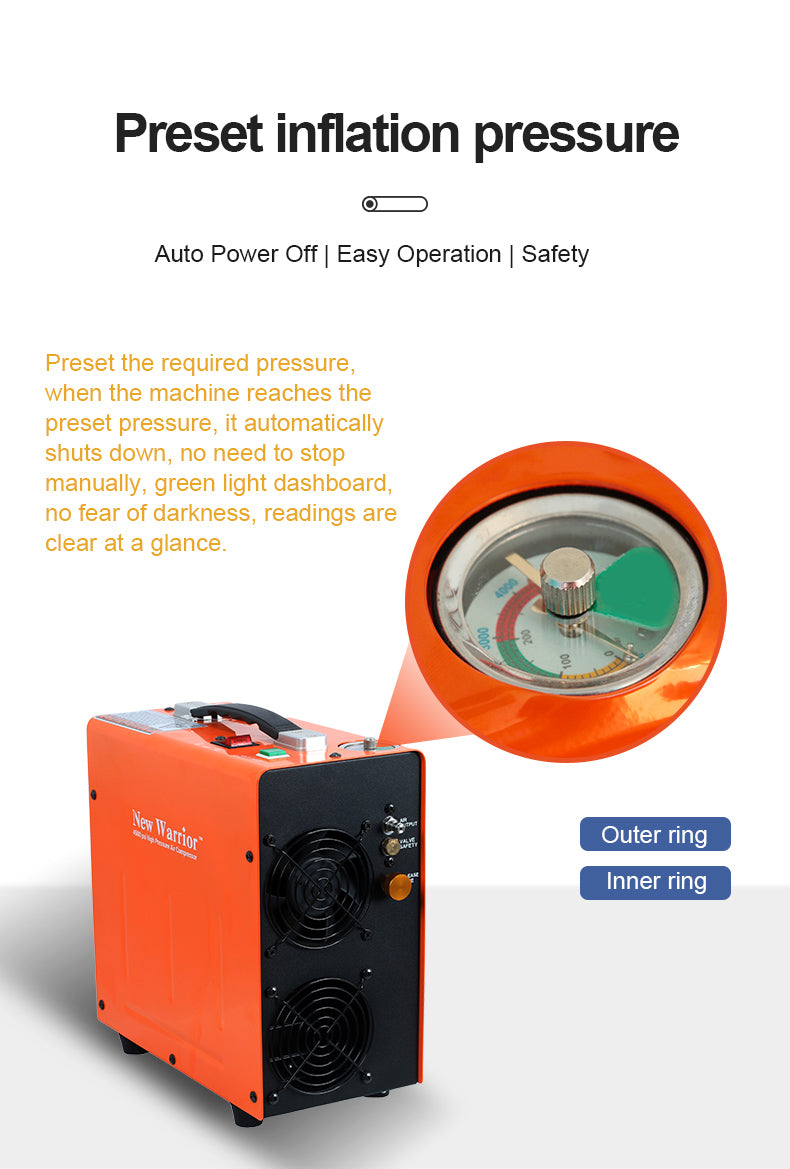 Air Compressor 220v and 12v 8mm F/M Auto Shut down