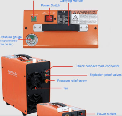 Air Compressor 220v and 12v 8mm F/M Auto Shut down