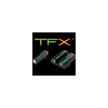 Tfx Glock Set White Tritium + Fiber Optic Sights