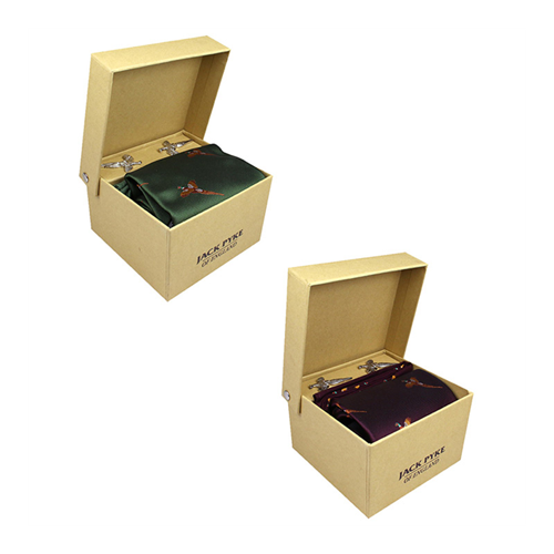 Jack Pyke Tie, Hanky and Cufflinks Gift Set Pheasant