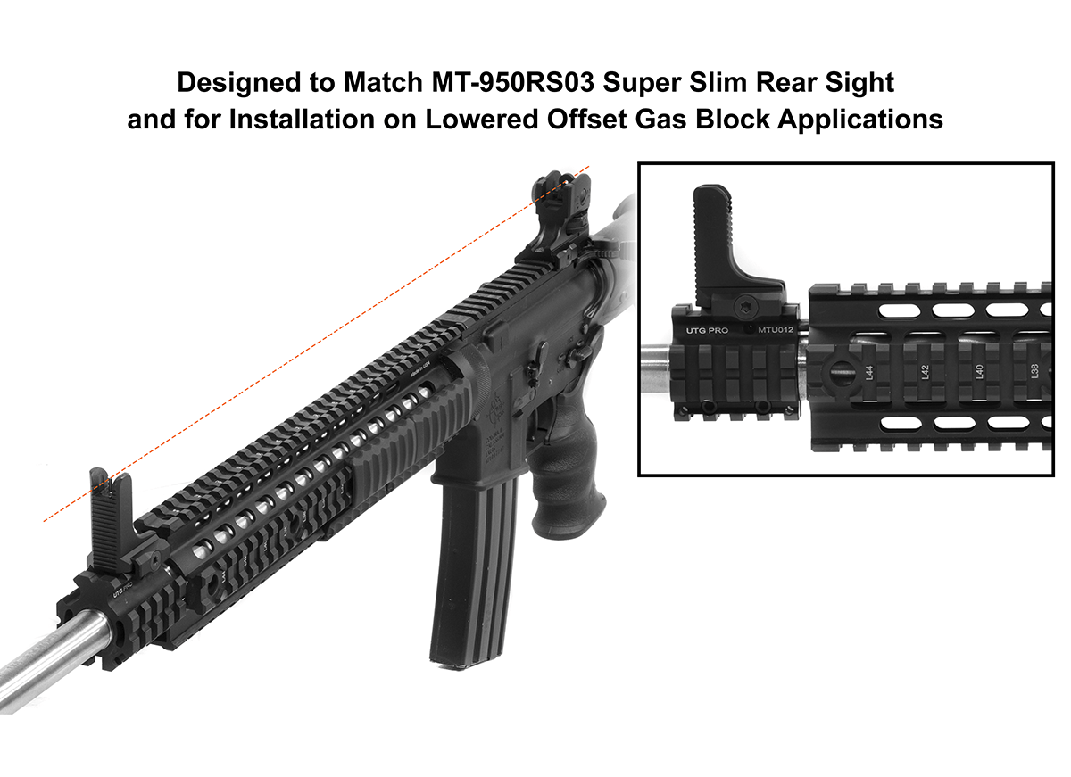 Utg S/Type Super Slim Fixed Hi Profile Front Sight