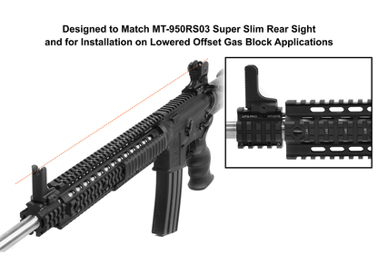 Utg S/Type Super Slim Fixed Hi Profile Front Sight