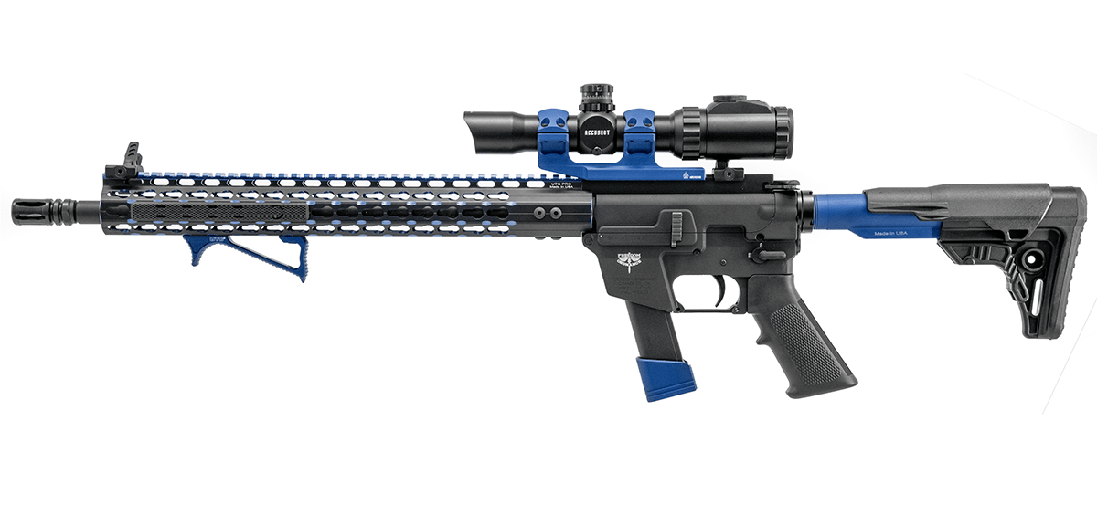 Utg Ultra Slim Angle Foregrip Keymod Blue