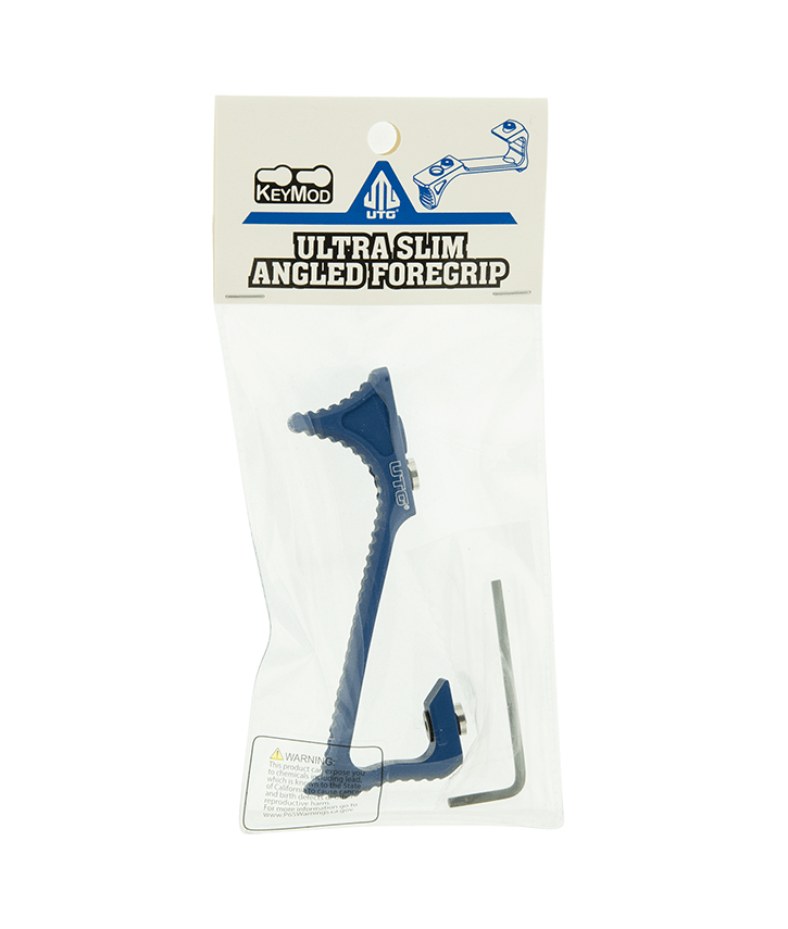 Utg Ultra Slim Angle Foregrip Keymod Blue