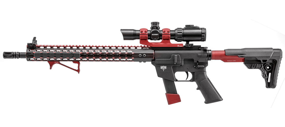 Utg Ultra Slim Angle Foregrip Keymod Red