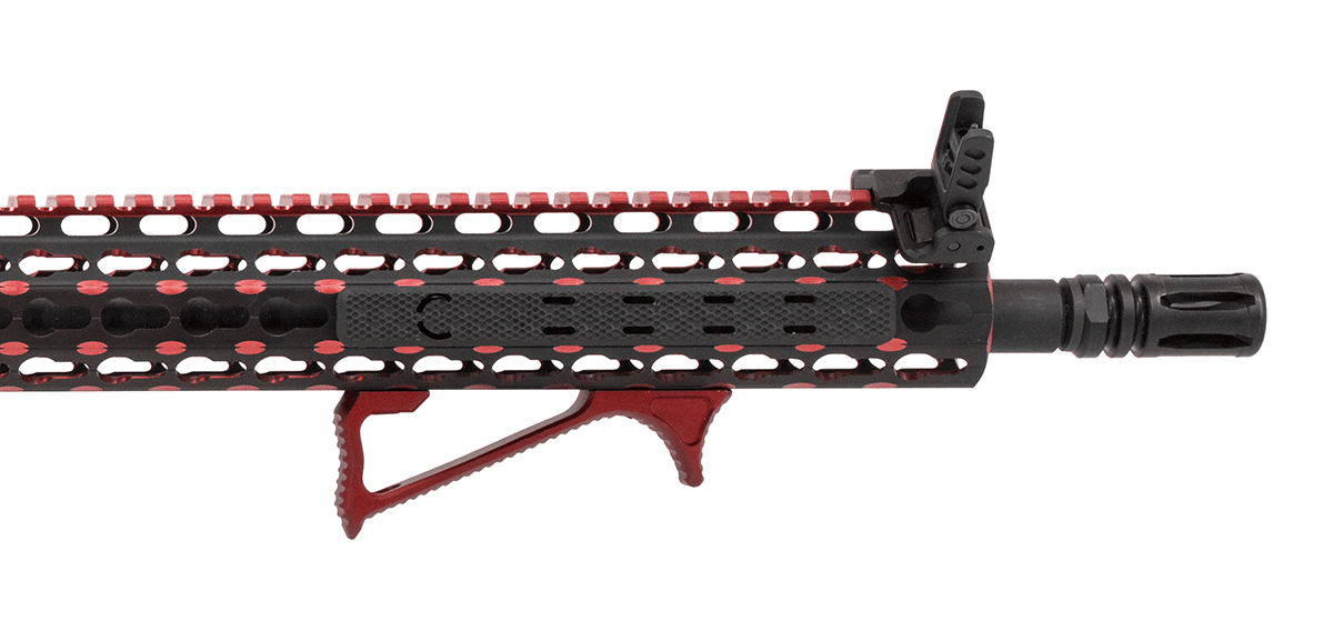 Utg Ultra Slim Angle Foregrip Keymod Red