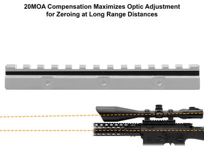 Utg Superslim 20moa Elevated Picatinny Mount 13 slot