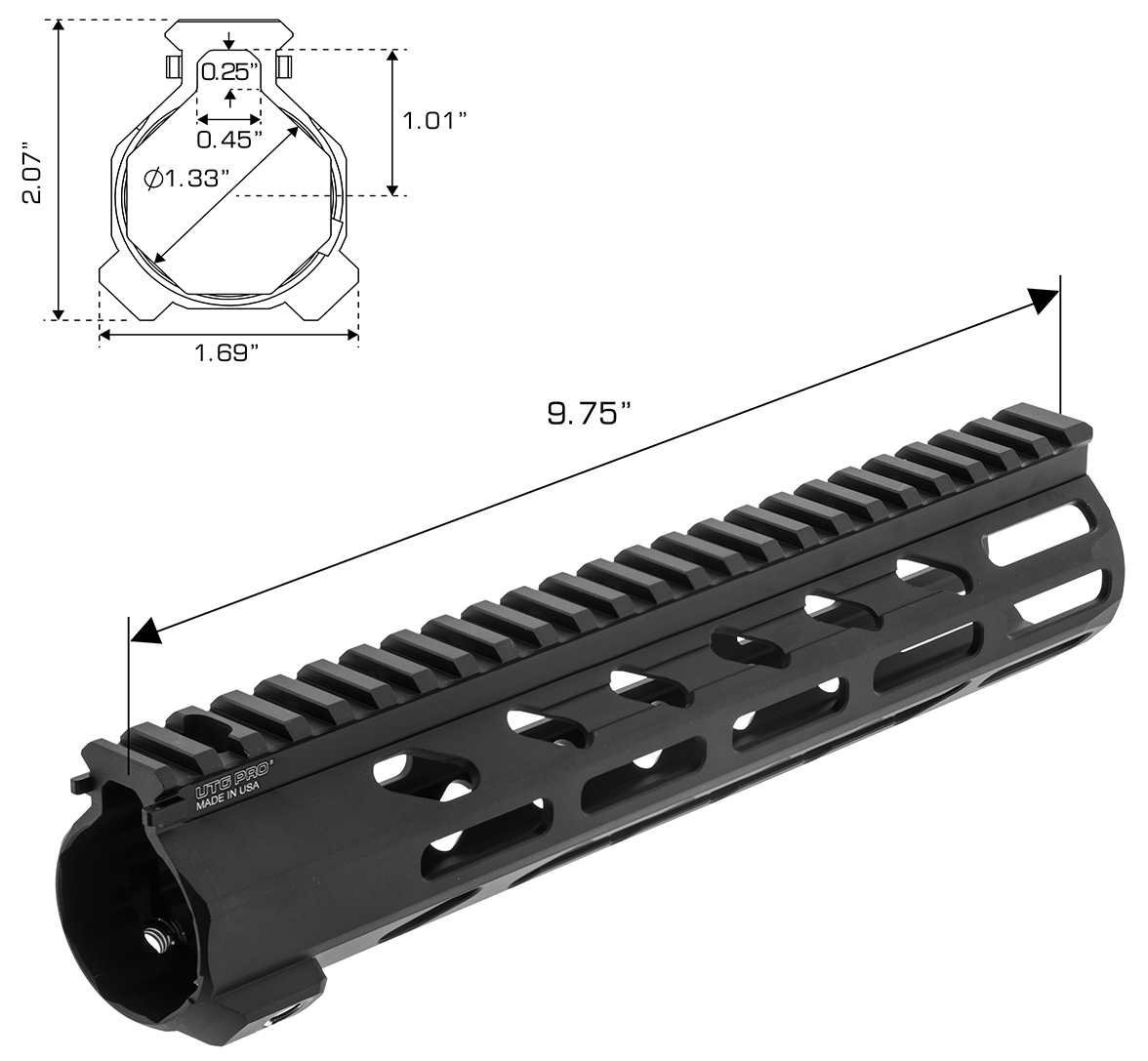 Utg Arwen 10  M-Lok F/Float Handguard