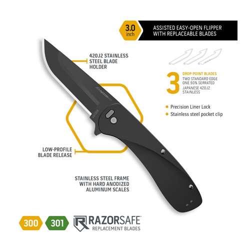 Gun Razorblade Outdoor Edge Razor Vx1-3 Blades Gray – Suburban Guns