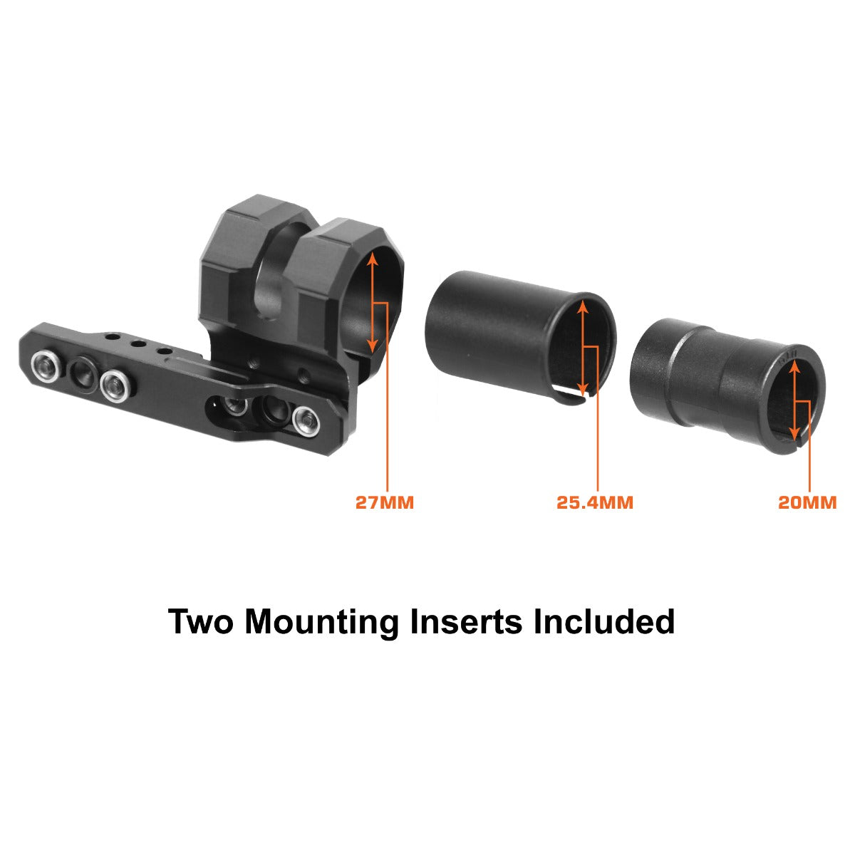 Utg Sporting Offset Flashlight Ring Matte Black
