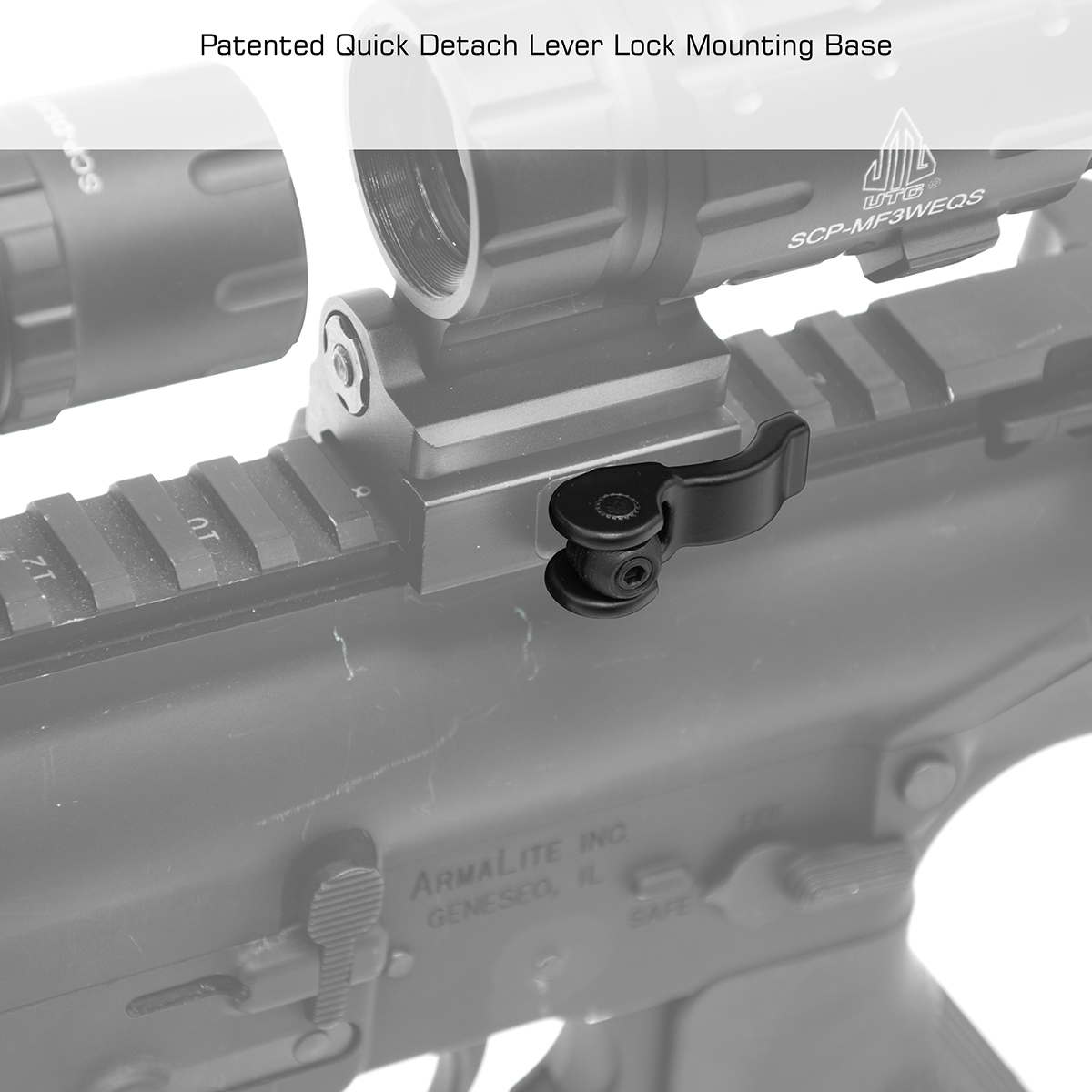 Utg Sporting Type W/E Adjust X3 Magnifier &Flip To Side Qd