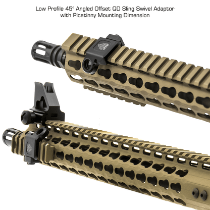UTG Low-Pro Picatinny-mount Angled QD Sling Swivel Adaptor