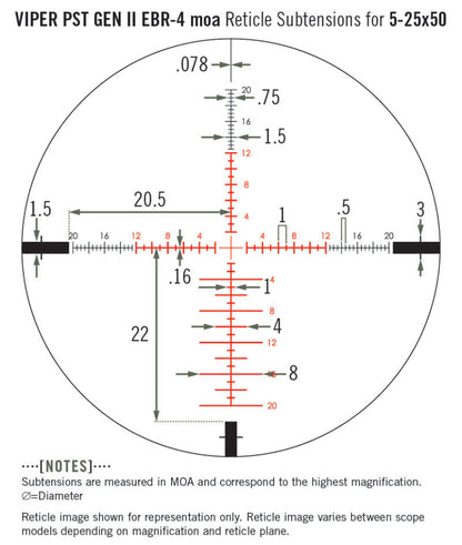 Vortex Viper Pst 5-25x50 Sfp Ebr-4 Moa